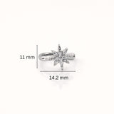 925 Sterling Silver Celestial Star Clip-On Nose Pin
