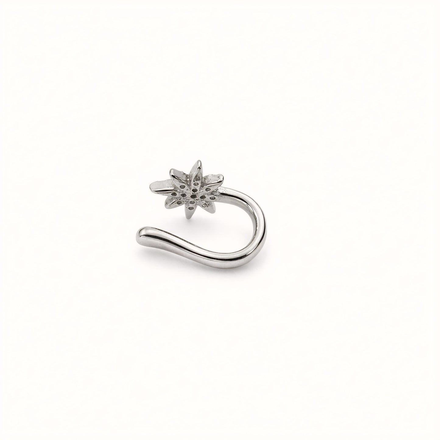 925 Sterling Silver Celestial Star Clip-On Nose Pin