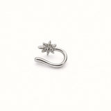 925 Sterling Silver Celestial Star Clip-On Nose Pin
