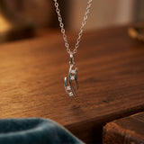 925 Sterling Silver Curved Pendant and Earrings Jewelry Set With Cubic Zirconia