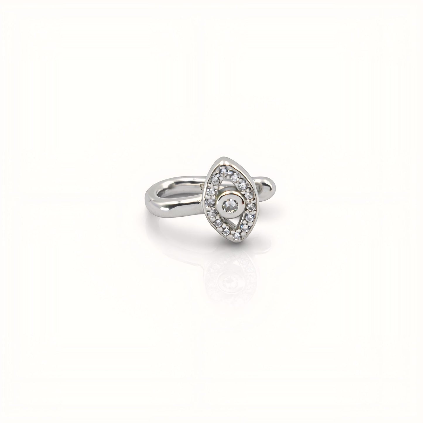 925 Sterling Silver Clip-On Evil Eye Nose Pin
