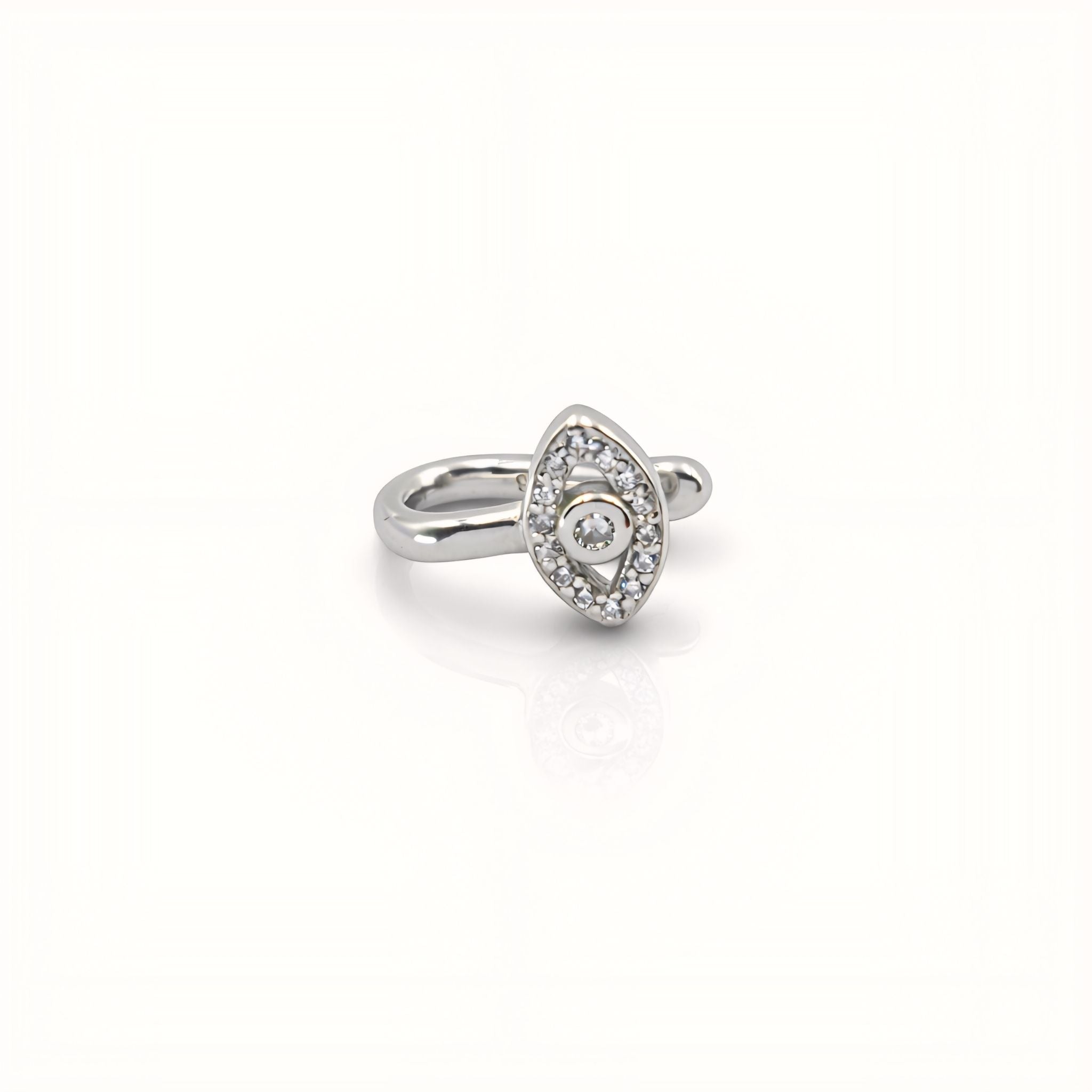 925 Sterling Silver Clip-On Evil Eye Nose Pin