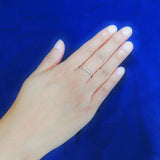 925 Sterling Silver Geometric Half-Eternity Ring with Cubic Zirconia
