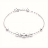925 Sterling Silver Polished Bead Kada