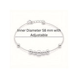 925 Sterling Silver Polished Bead Kada