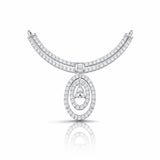925 Sterling Silver Mangalsutra with Oval Cubic Zirconia Pendant