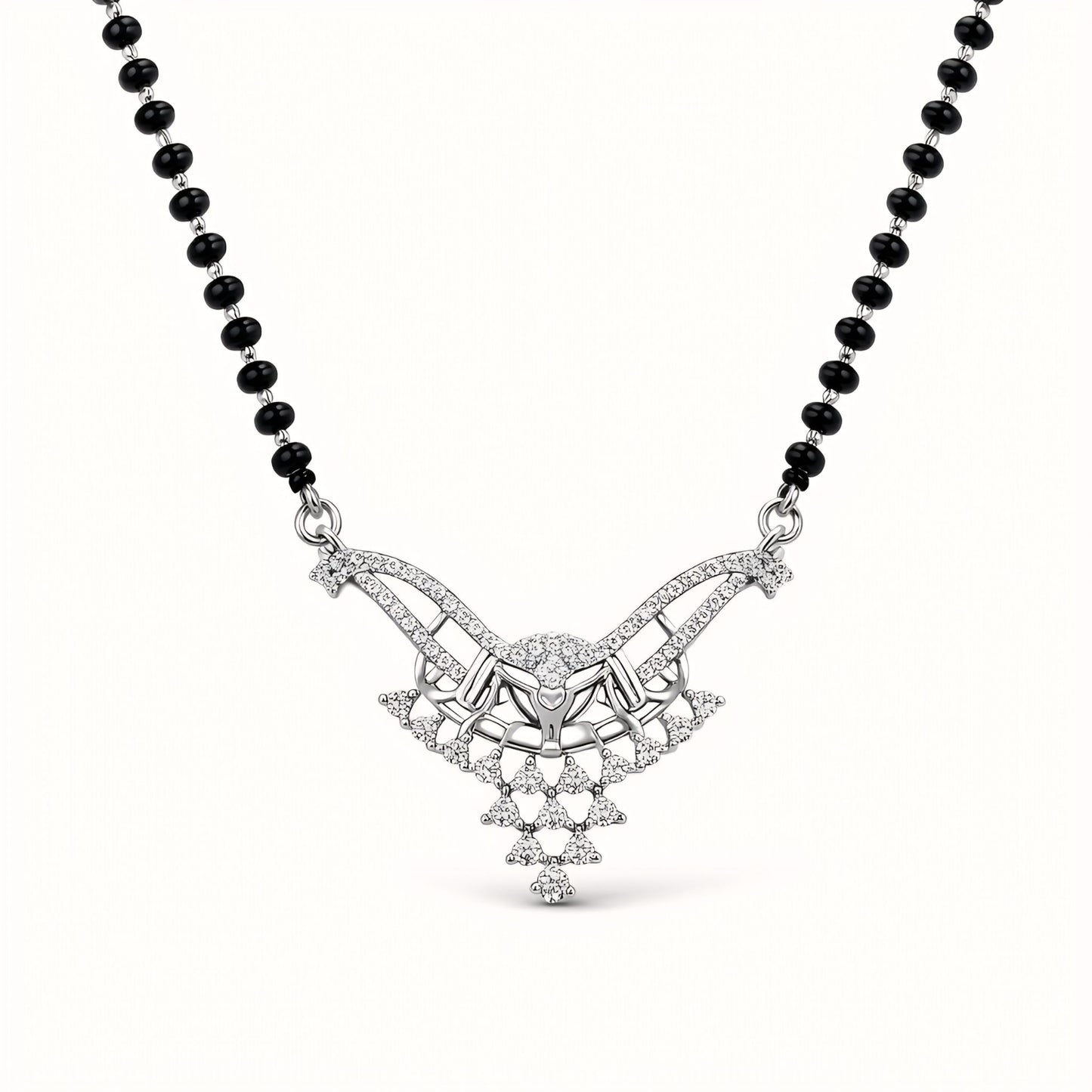 925 Sterling Silver Cubic Zirconia Mangalsutra