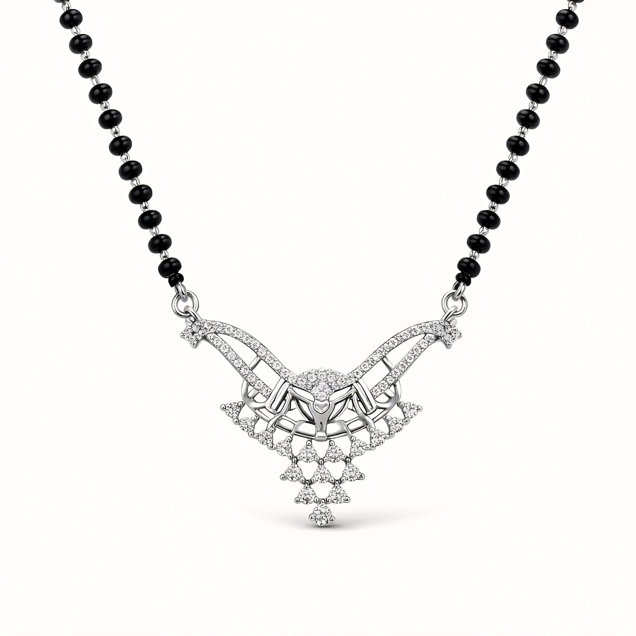 925 Sterling Silver Cubic Zirconia Mangalsutra