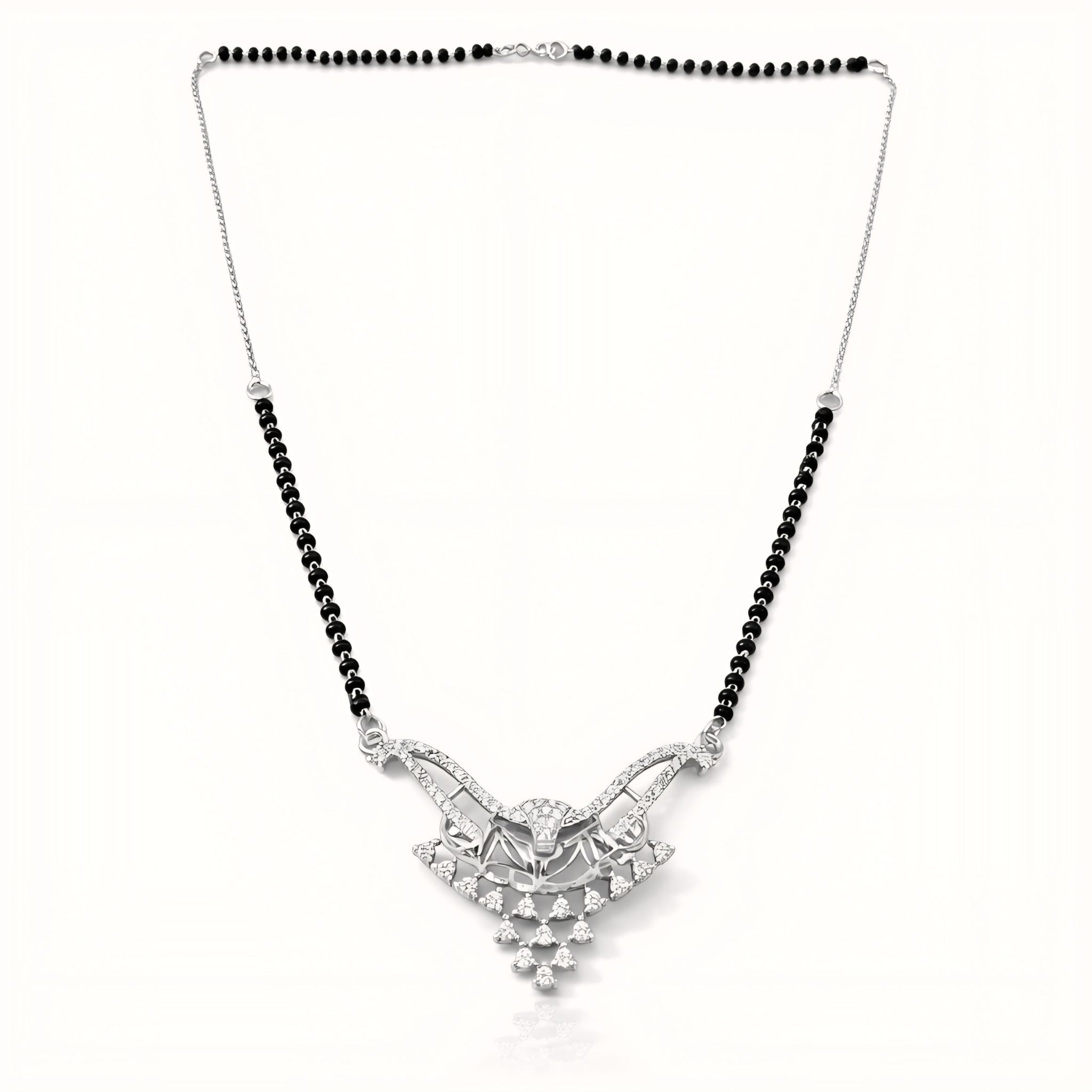 925 Sterling Silver Cubic Zirconia Mangalsutra