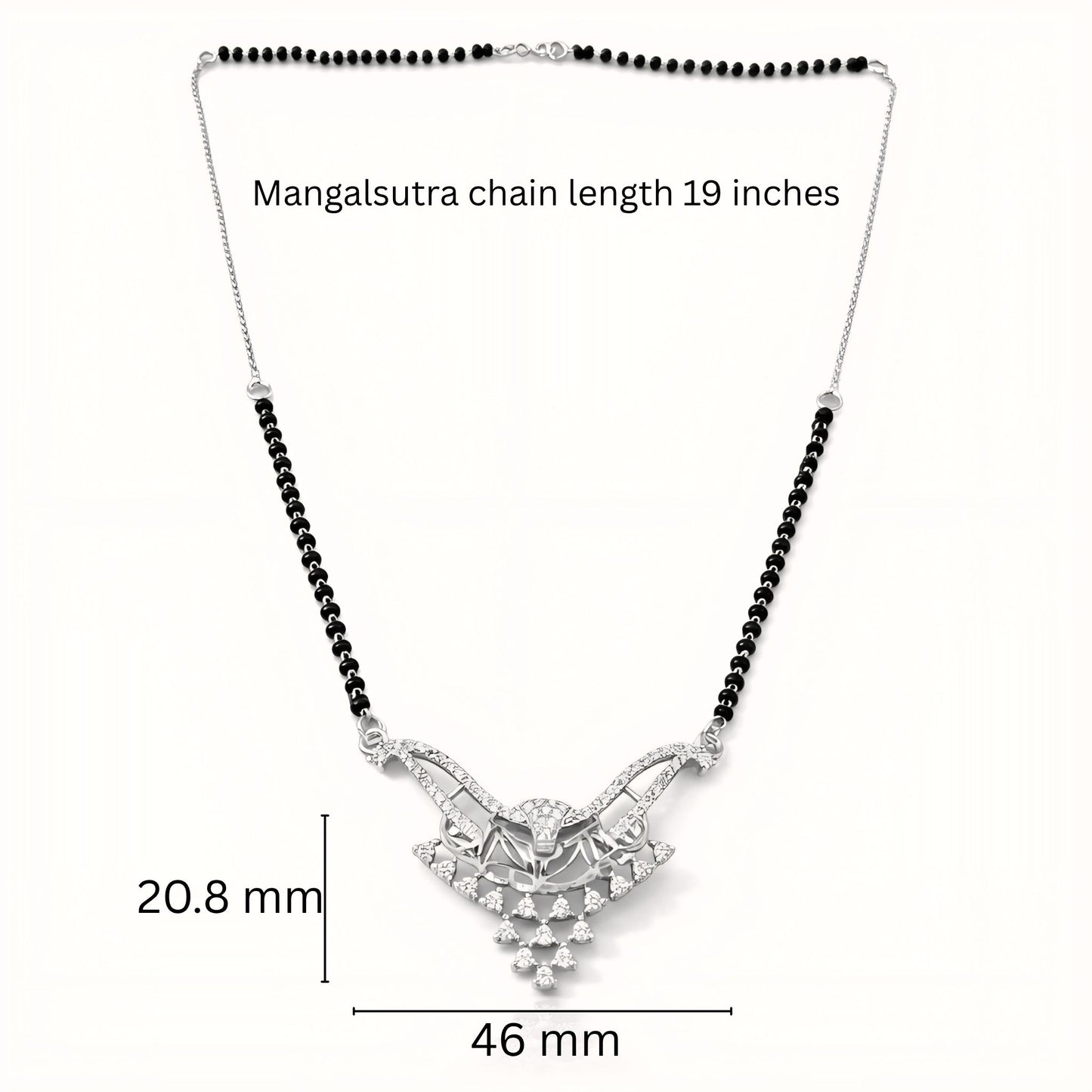 925 Sterling Silver Cubic Zirconia Mangalsutra