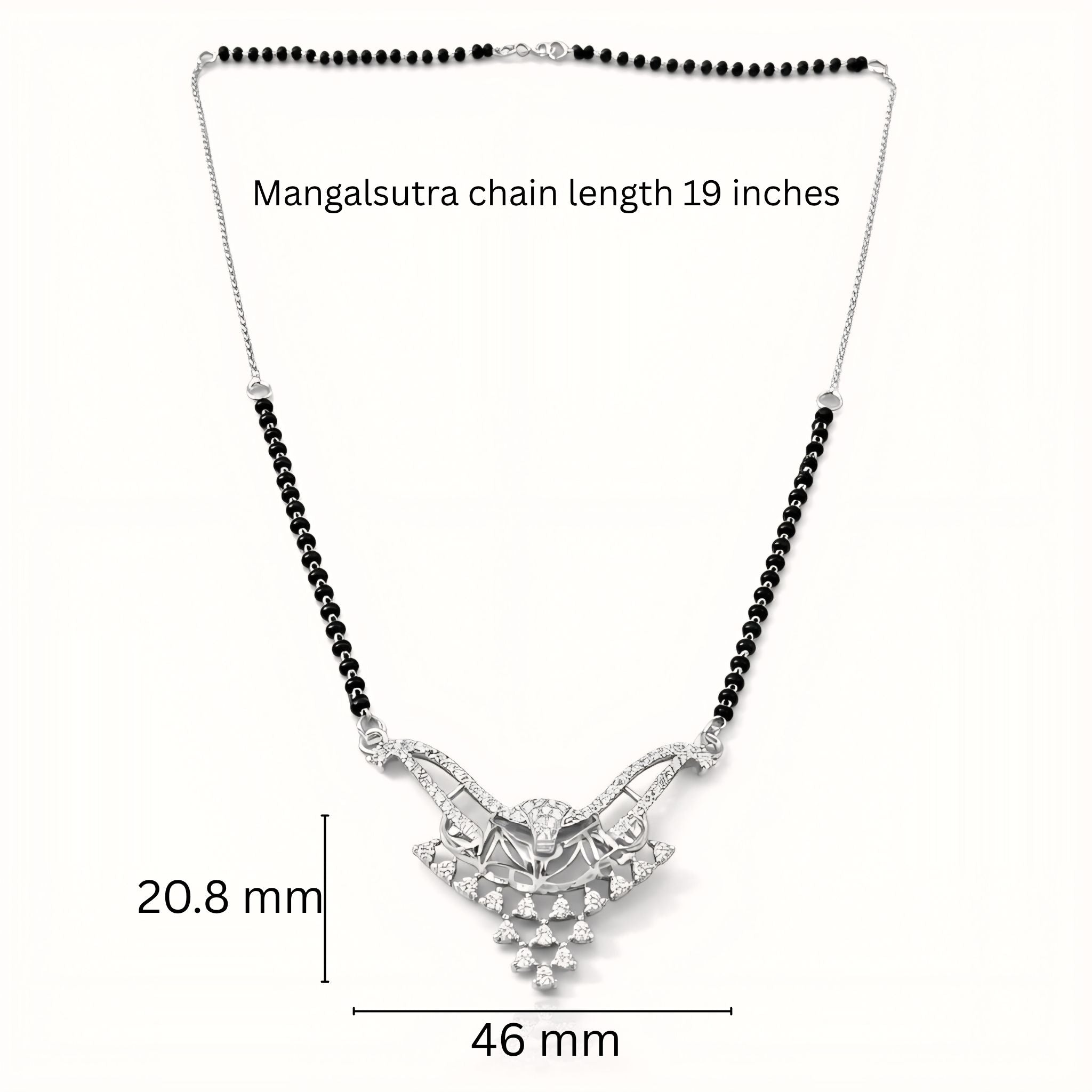925 Sterling Silver Cubic Zirconia Mangalsutra