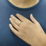 925 Sterling Silver Snowflake Cluster Ring with Cubic Zirconia