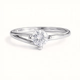 925 Sterling Silver Round-Cut Cubic Zirconia Solitaire Ring