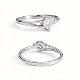 925 Sterling Silver Round-Cut Cubic Zirconia Solitaire Ring