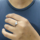 925 Sterling Silver Round-Cut Cubic Zirconia Solitaire Ring