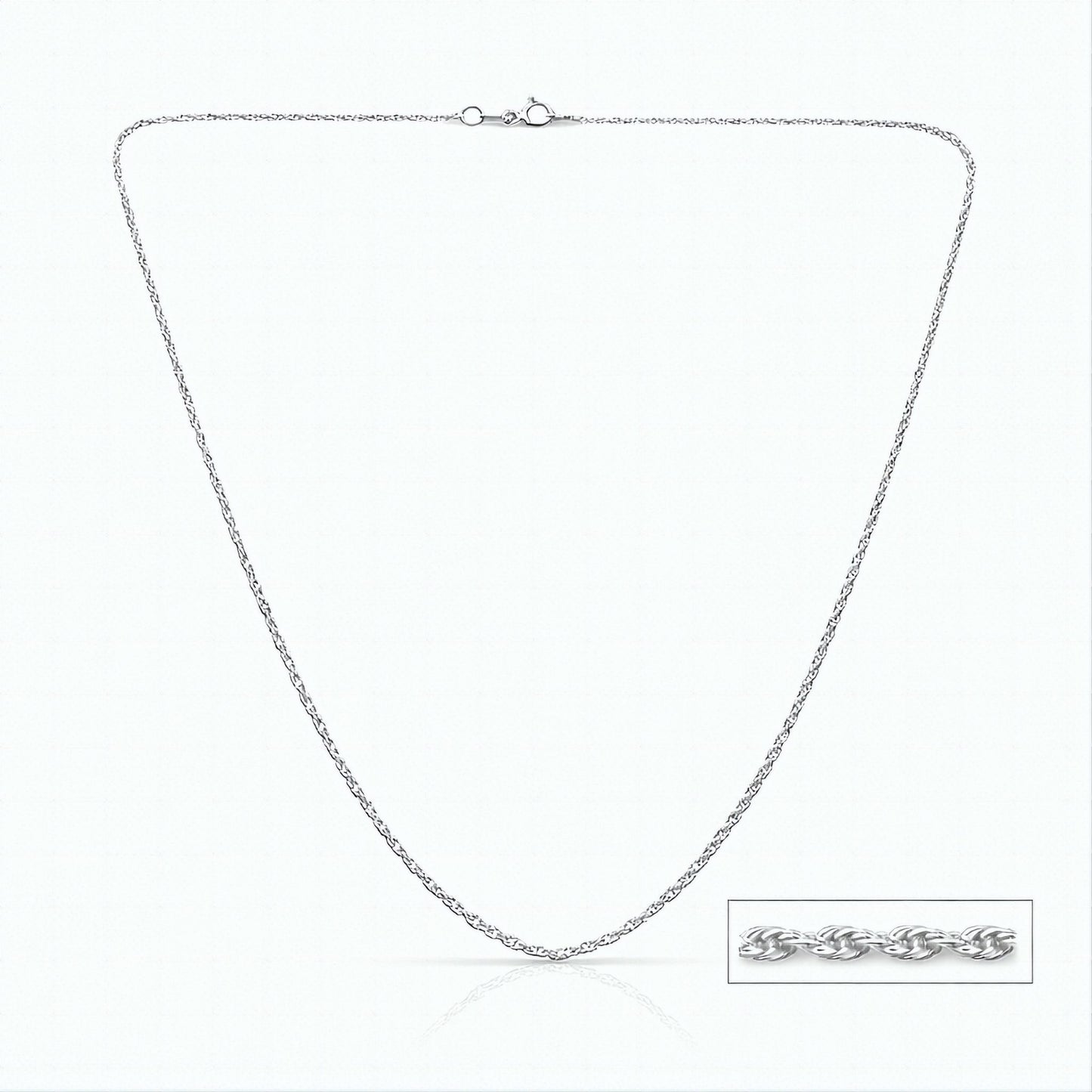 925 sterling silver rope design chain