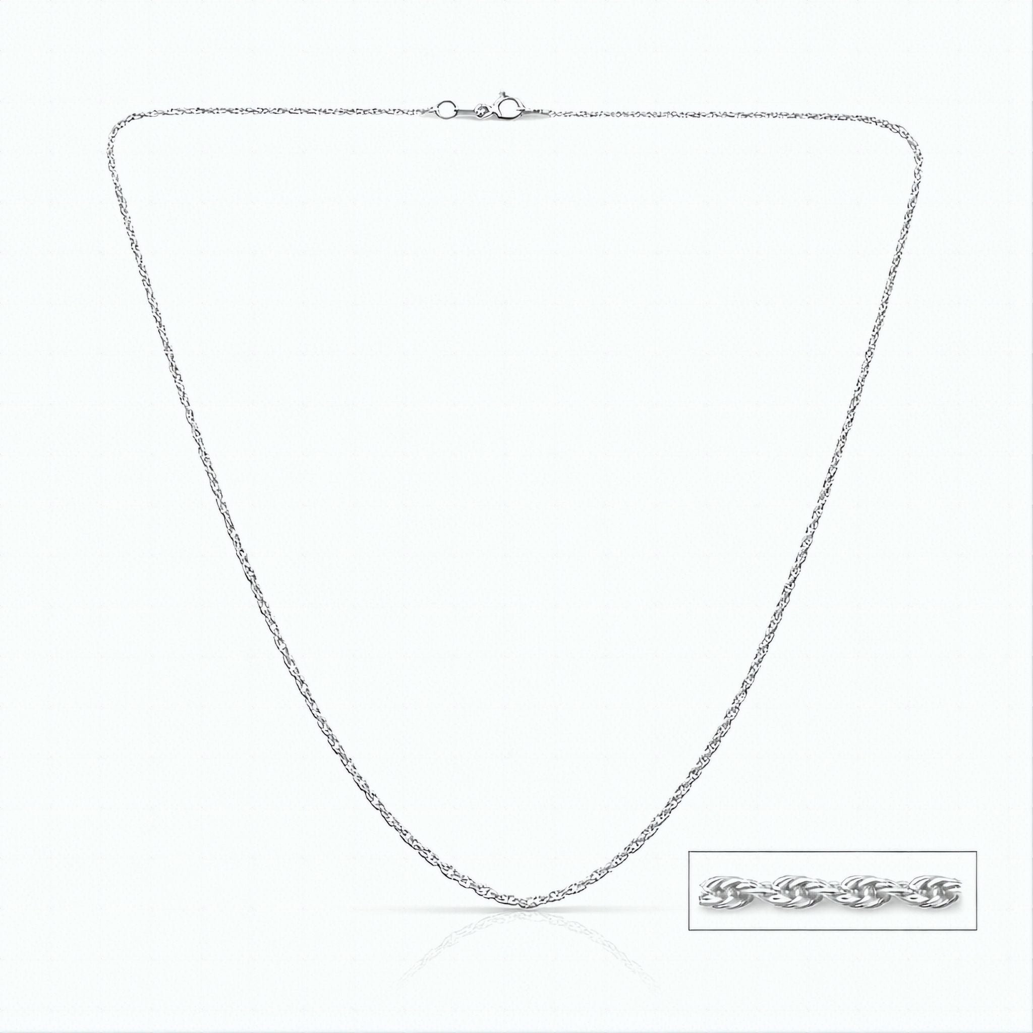 925 sterling silver rope design chain