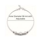 925 Sterling Silver Textured Bead Kada