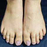 925 Sterling Silver Oxidized Filigree Swirl Toe Rings