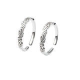 925 Sterling Silver Oxidized Filigree Swirl Toe Rings