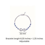 925 Sterling Silver Evil Eye Chain Bracelet with Cubic Zirconia