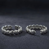 Heart Bead Design 925 Sterling Silver Toe Ring