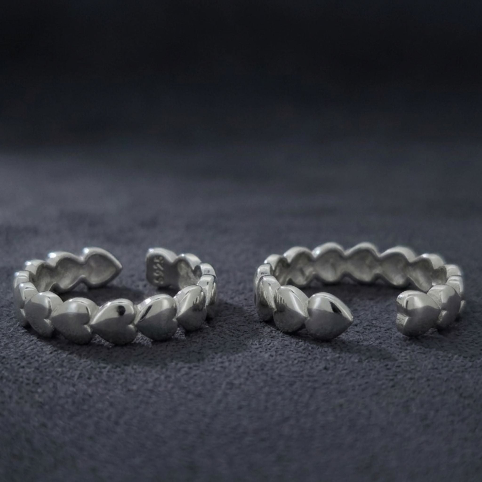 Heart Bead Design 925 Sterling Silver Toe Ring