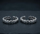 Heart Bead Design 925 Sterling Silver Toe Ring