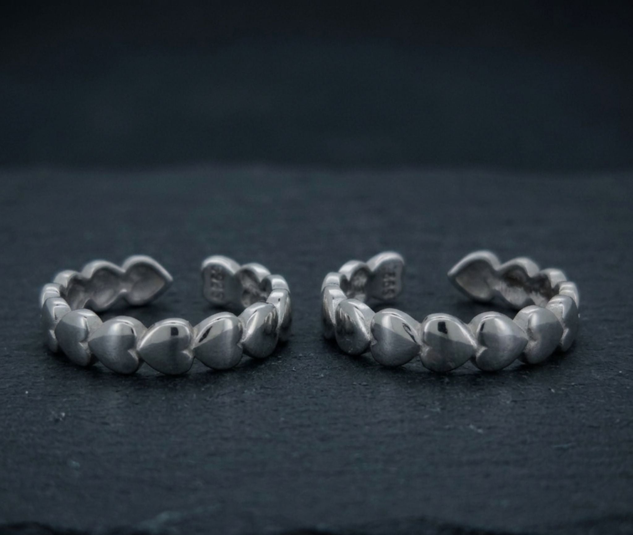 Heart Bead Design 925 Sterling Silver Toe Ring