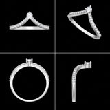 Infinity Curve Lab-Grown Diamond Ring in 925 Sterling Silver