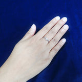 Minimalist Chevron Sterling Silver Ring with Cubic Zirconia