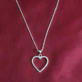 Minimalist Heart-Shaped Lab-Grown Diamond Pendant in 925 Silver