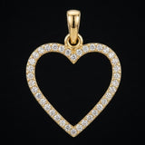 Minimalist Heart-Shaped Lab-Grown Diamond Pendant in 925 Silver with Chain