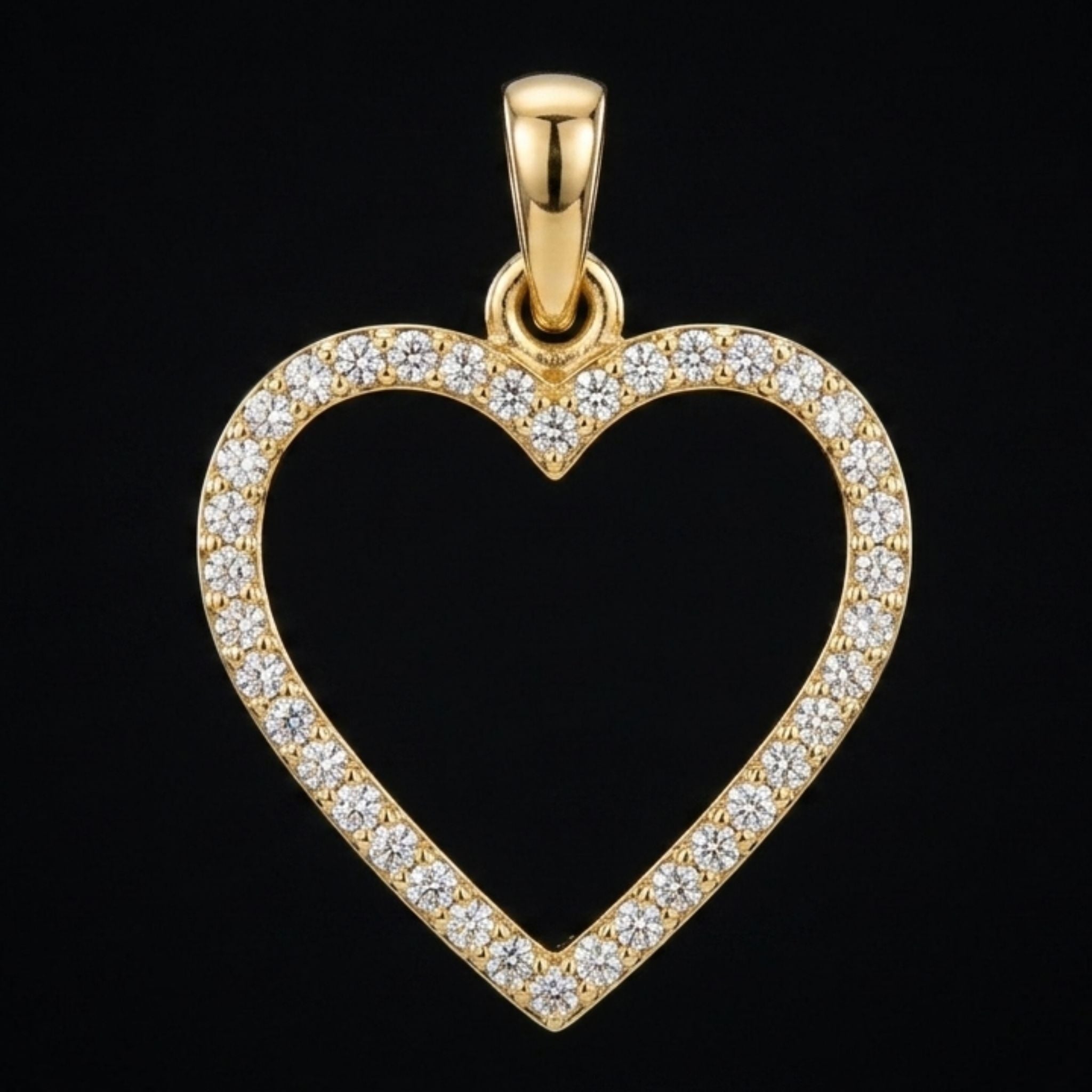 Minimalist Heart-Shaped Lab-Grown Diamond Pendant in 925 Silver with Chain