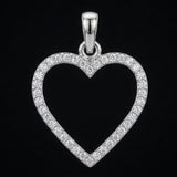 Minimalist Heart-Shaped Lab-Grown Diamond Pendant in 925 Silver with Chain