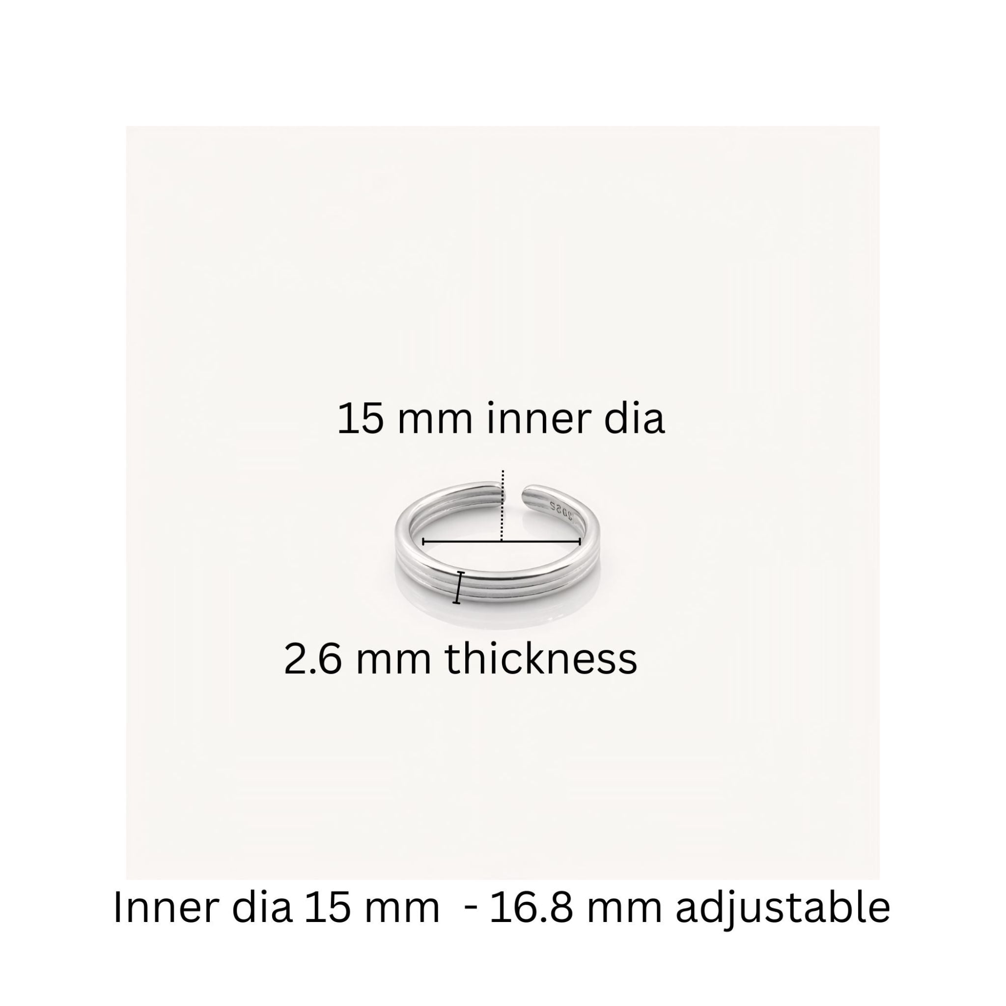 925 Sterling Silver Adjustable Minimalist Crown Design Toe Rings