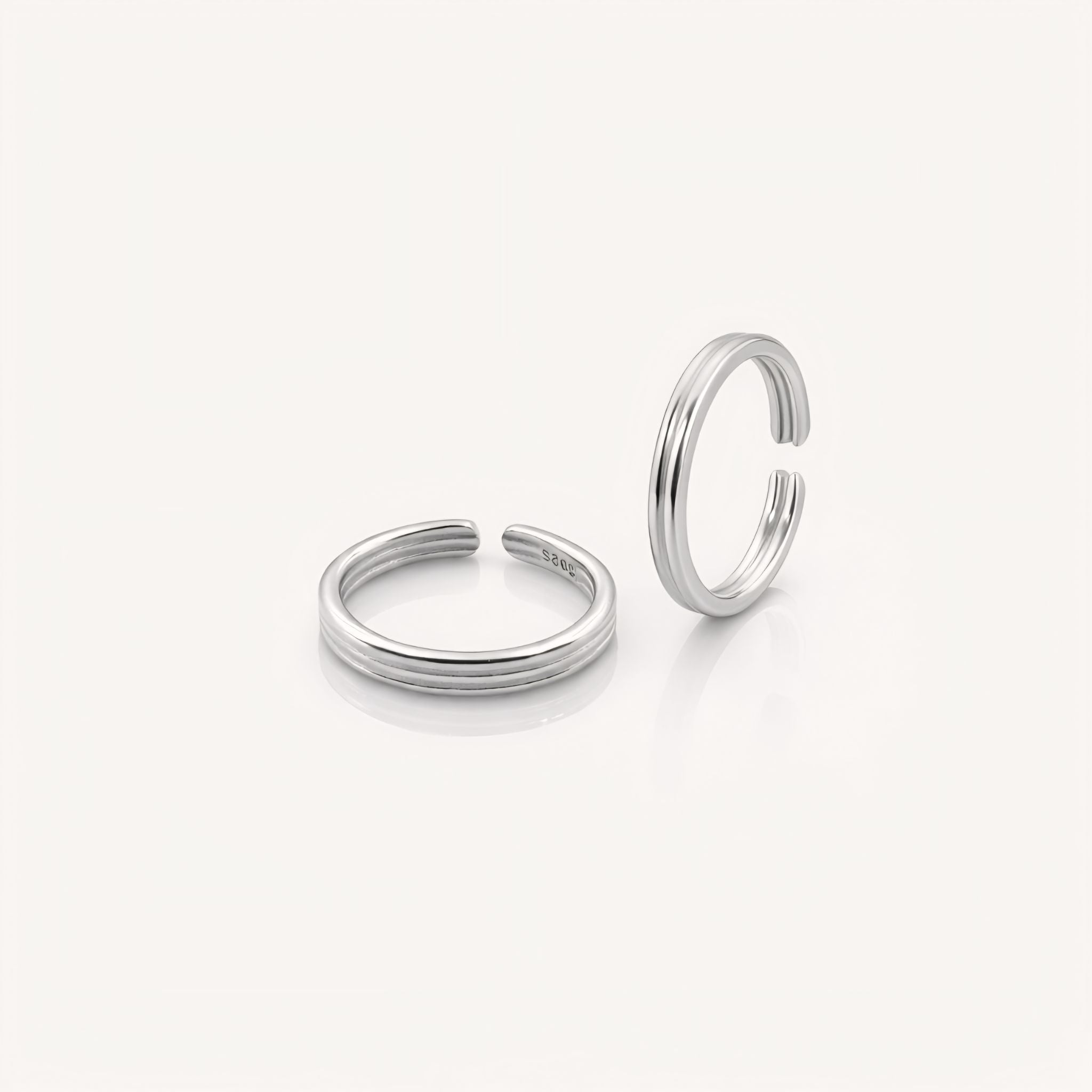 925 Sterling Silver Adjustable Minimalist Crown Design Toe Rings