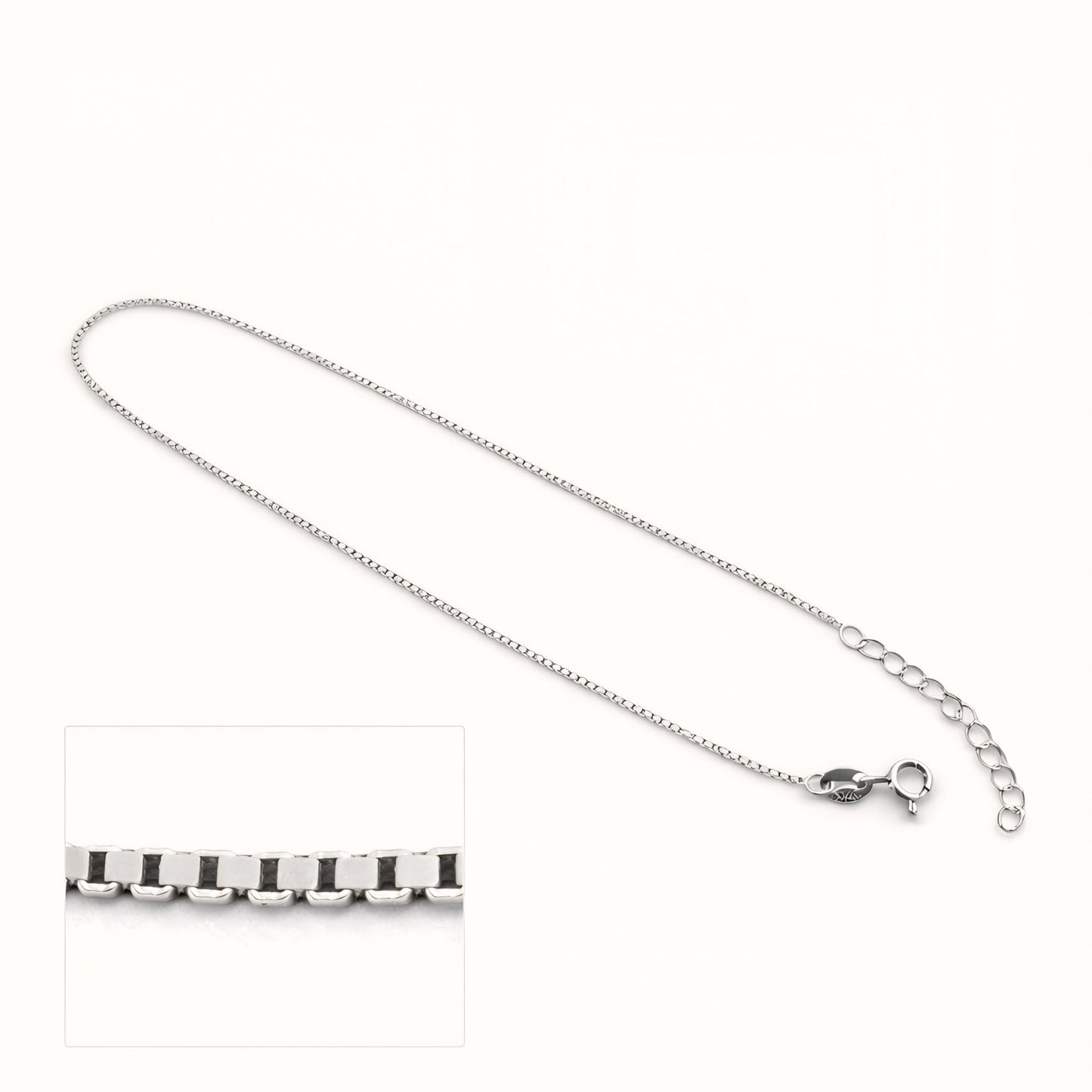 925 Sterling Silver Minimalist Link Anklet