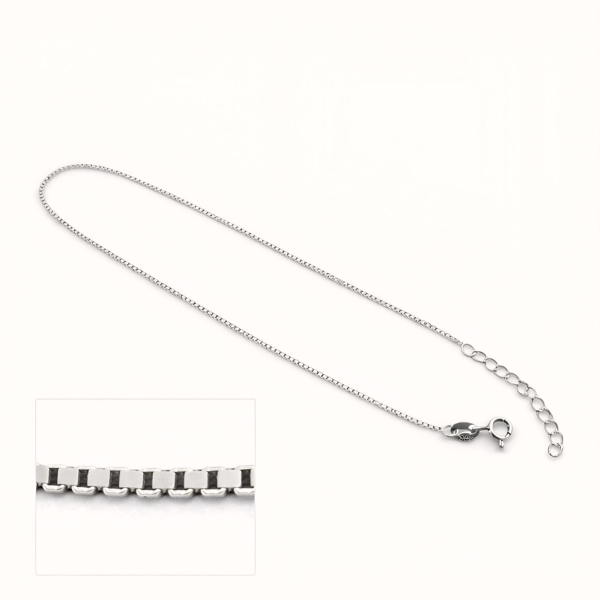 925 Sterling Silver Minimalist Link Anklet