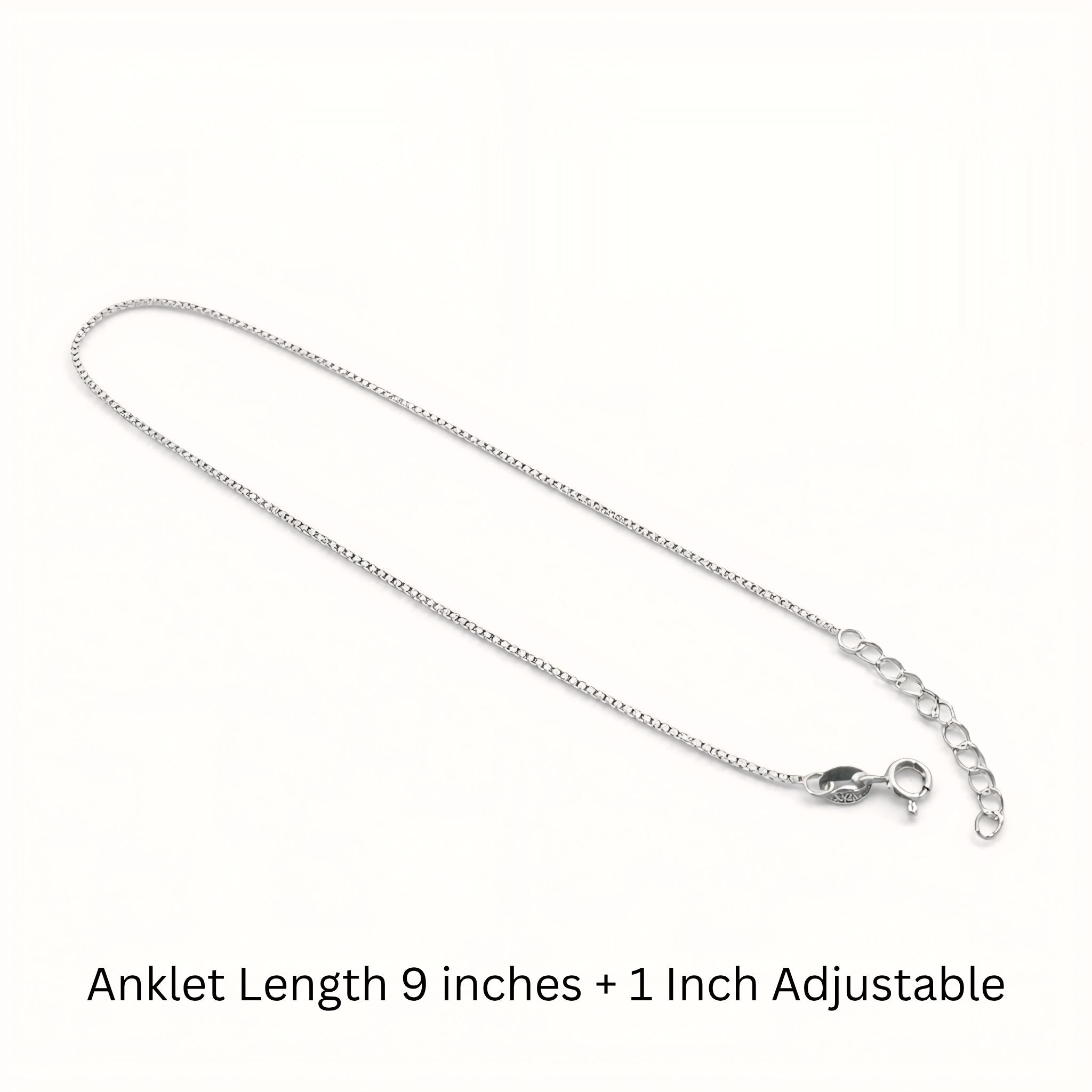 925 Sterling Silver Minimalist Link Anklet