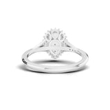 Pear-Shaped Halo Lab Grown Diamond Cluster Ring