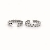 925 Sterling Silver Heart Toe Rings