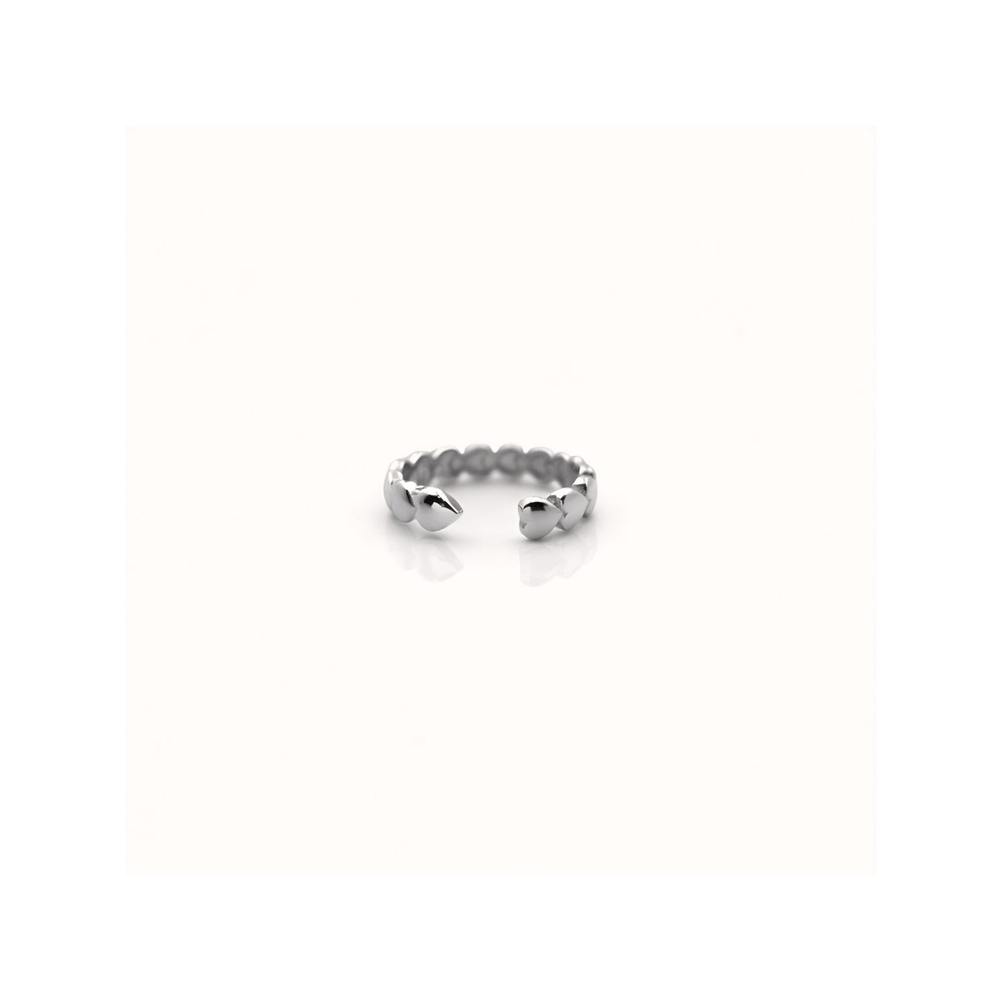 925 Sterling Silver Heart Toe Rings