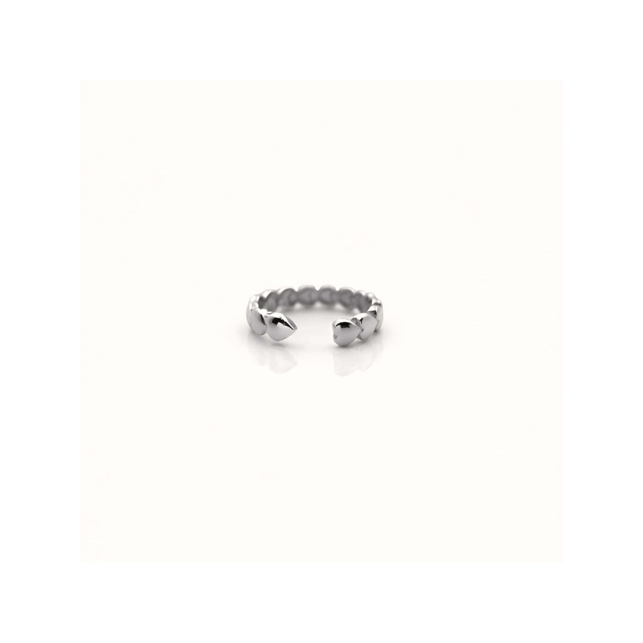 925 Sterling Silver Heart Toe Rings