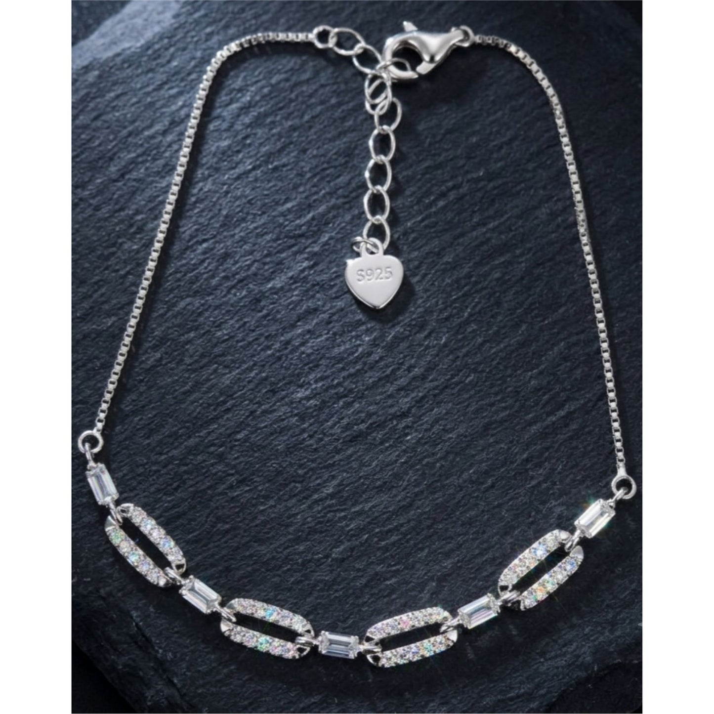 Premium 925 Sterling Silver Bracelet With Cubic Zirconia