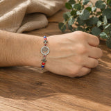 Om (ॐ) Symbol 925 Sterling Silver Rakhi with CZ Halo