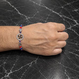 Divine Swastik 925 Sterling Silver CZ Rakhi for Brother