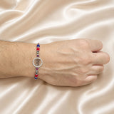 Cool Bhai 925 Sterling Silver Rakhi with CZ Circle