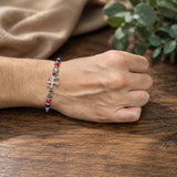 Sterling Silver Swastik Rakhi with Sparkling CZ Stones