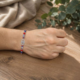 Sterling Silver Evil Eye Rakhi with Sparkling CZ
